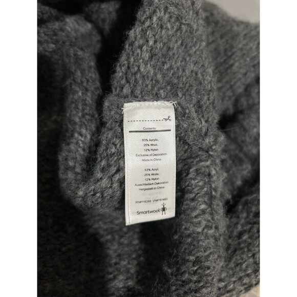 Smartwool Women’s Moon Ridge Boyfriend Sweater Charcoal size S Turtleneck - Picture 7 of 8